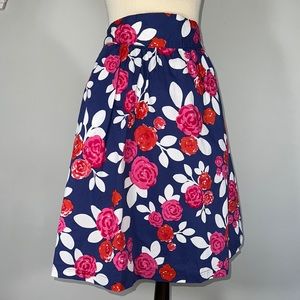 Floral Mod Cloth Skirt Sz Small